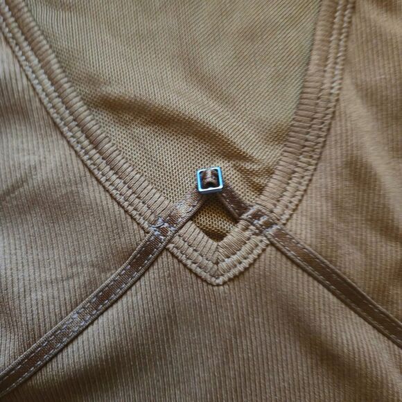 NWT-Free People Victoria Plunge Seamed Ribbed Long Sleeve Bodysuit Top M - Picture 3 of 4